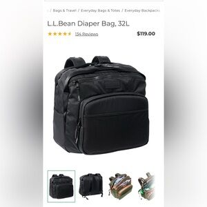 LL BEAN diaper bag! Only used 1x!!